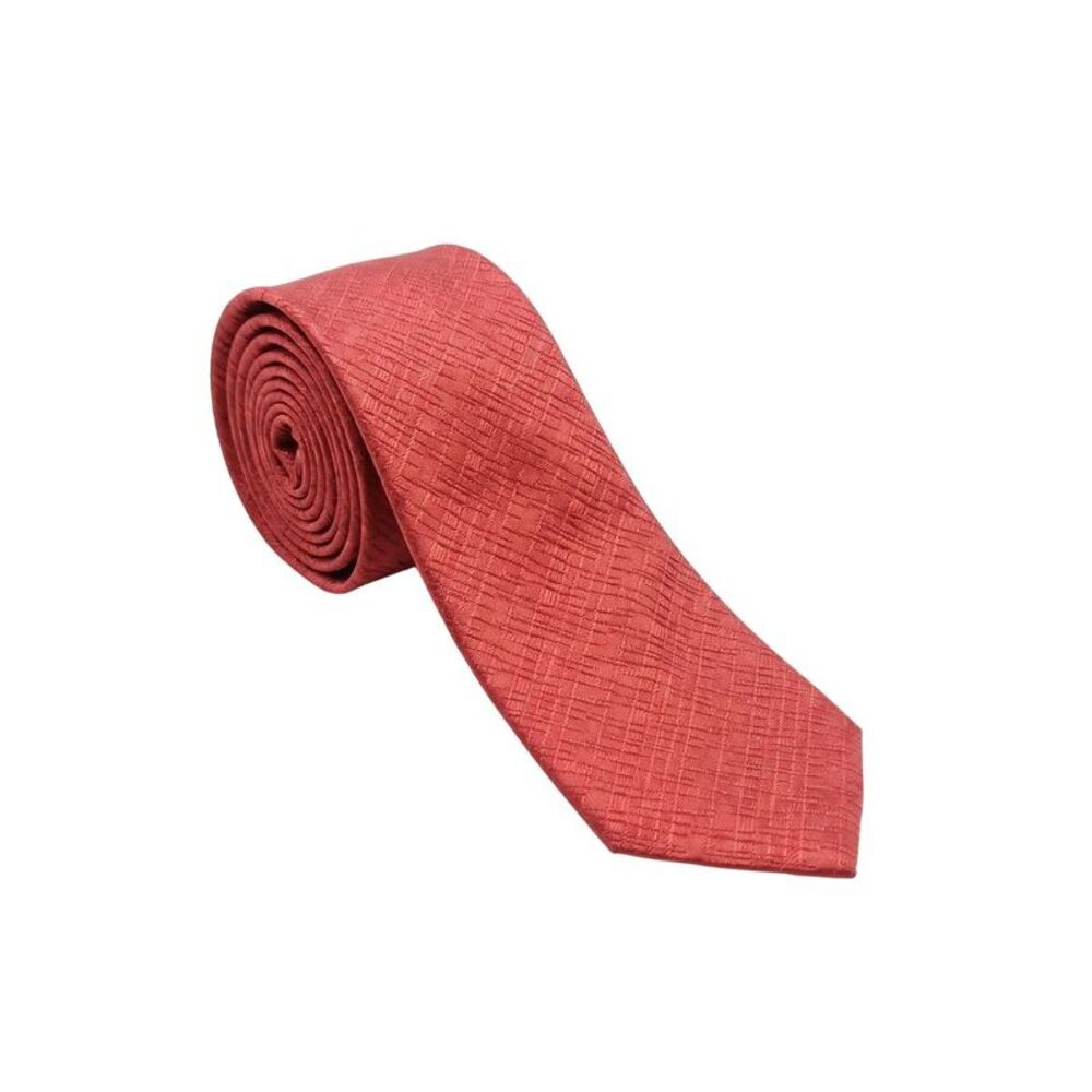 Armani Collezioni Mens Red Textured Neck Tie